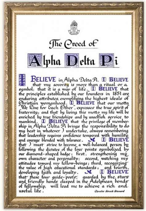 Any chapter which indulges in this outmoded and childish form of entertainment risks losing its charter. . Alpha delta pi initiation secrets